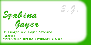 szabina gayer business card